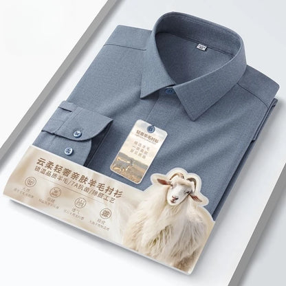 Wool model long sleeve shirts for Men