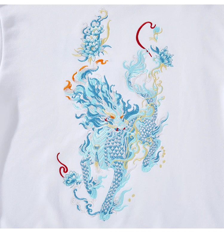 Dragon Embroidery Hoodies Unisex