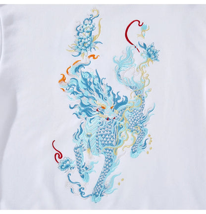 Dragon Embroidery Hoodies Unisex