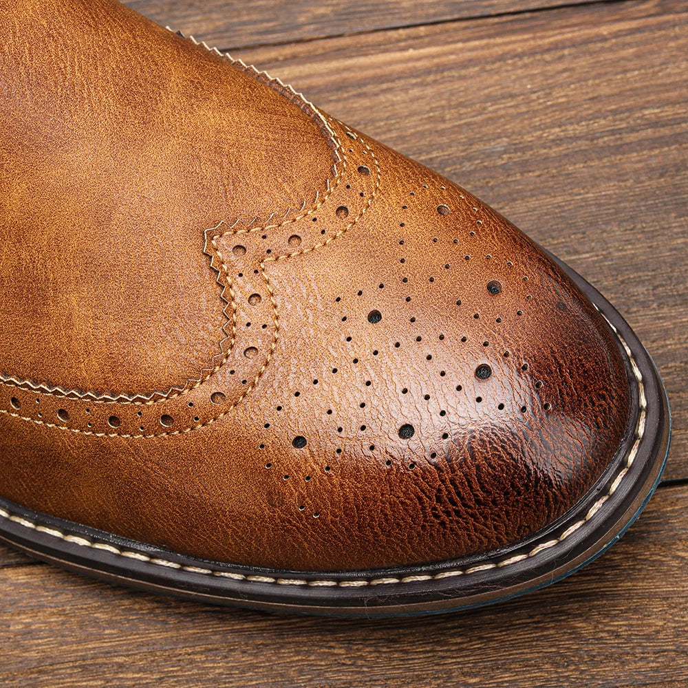Classic Red Wine Chelsea Boots For Men