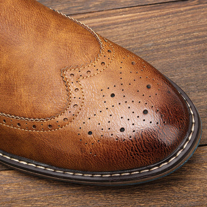 Classic Red Wine Chelsea Boots For Men
