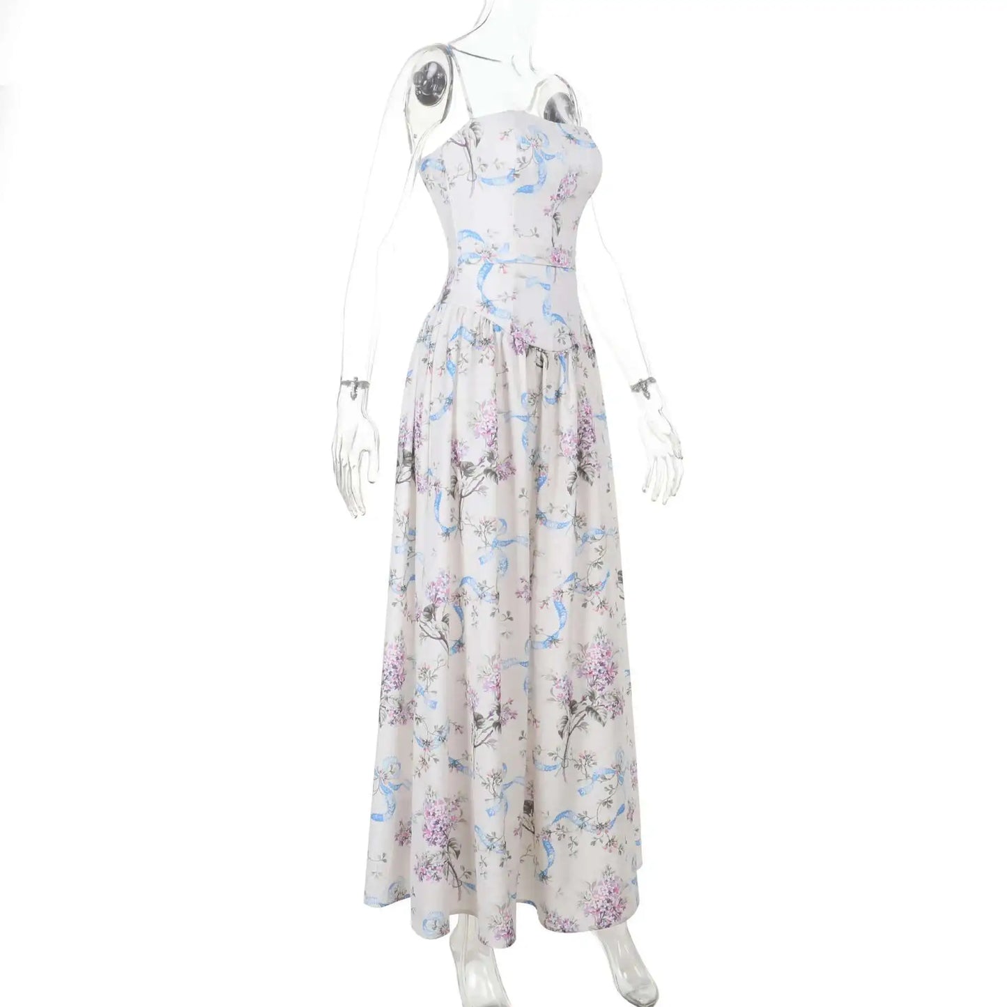 Floral Printed Sexy A-line Dress Women