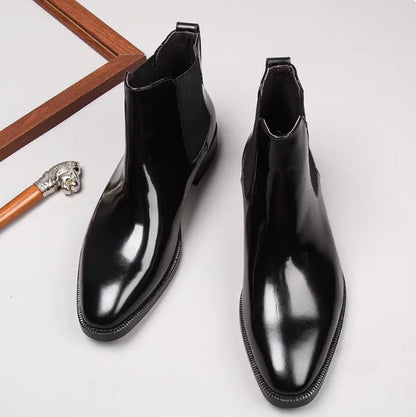 Men's Chelsea Boots, Glossy Leather