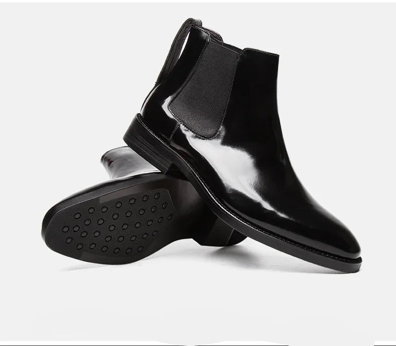 Men's Chelsea Boots, Glossy Leather
