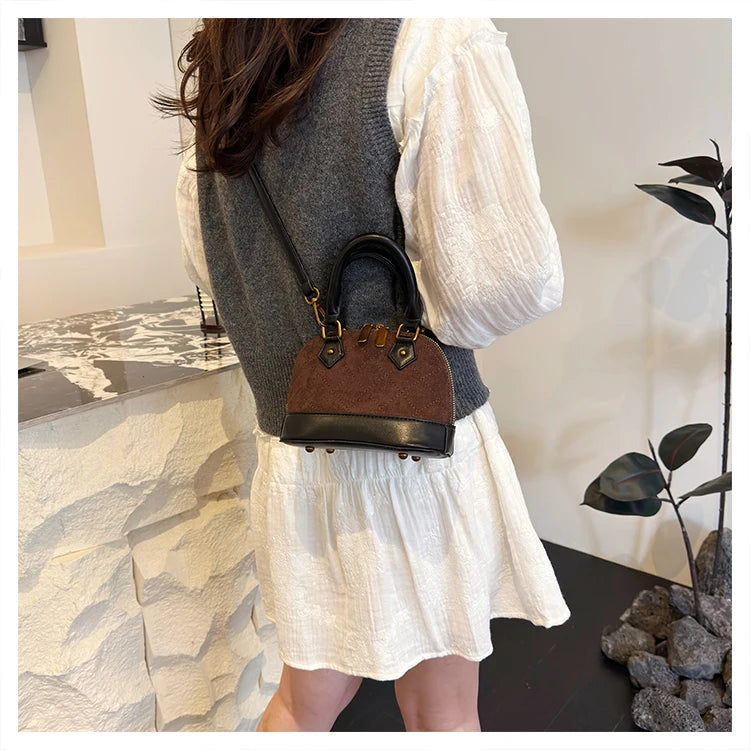 Vintage Leather Shell Bag