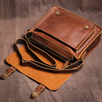 Retro Bag Crazy Horse Leather Bag Men's