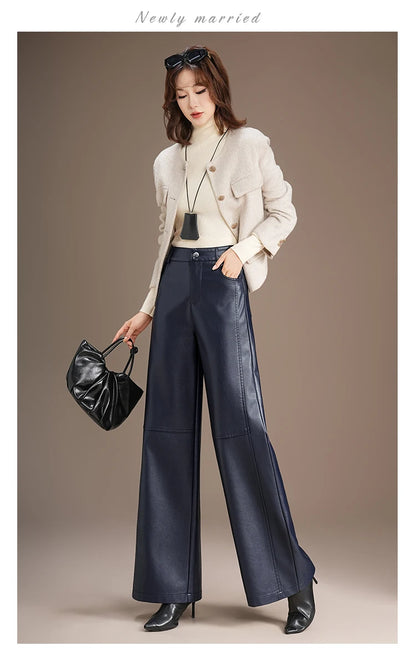 Warm Splice Leather Pants