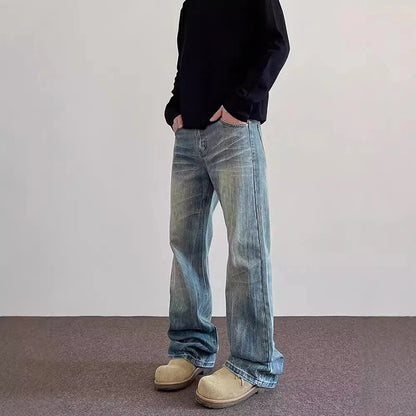 Men's Straight Wide-Leg Pants