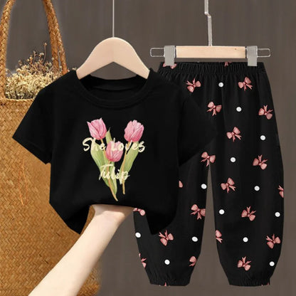 Toddler  T-shirt Top Pants 2Pcs Unisex