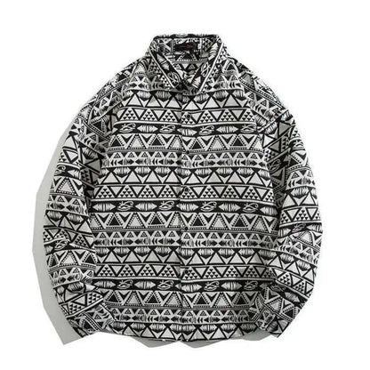 Cuban Vintage Men Loose-fit Shirt Jacket