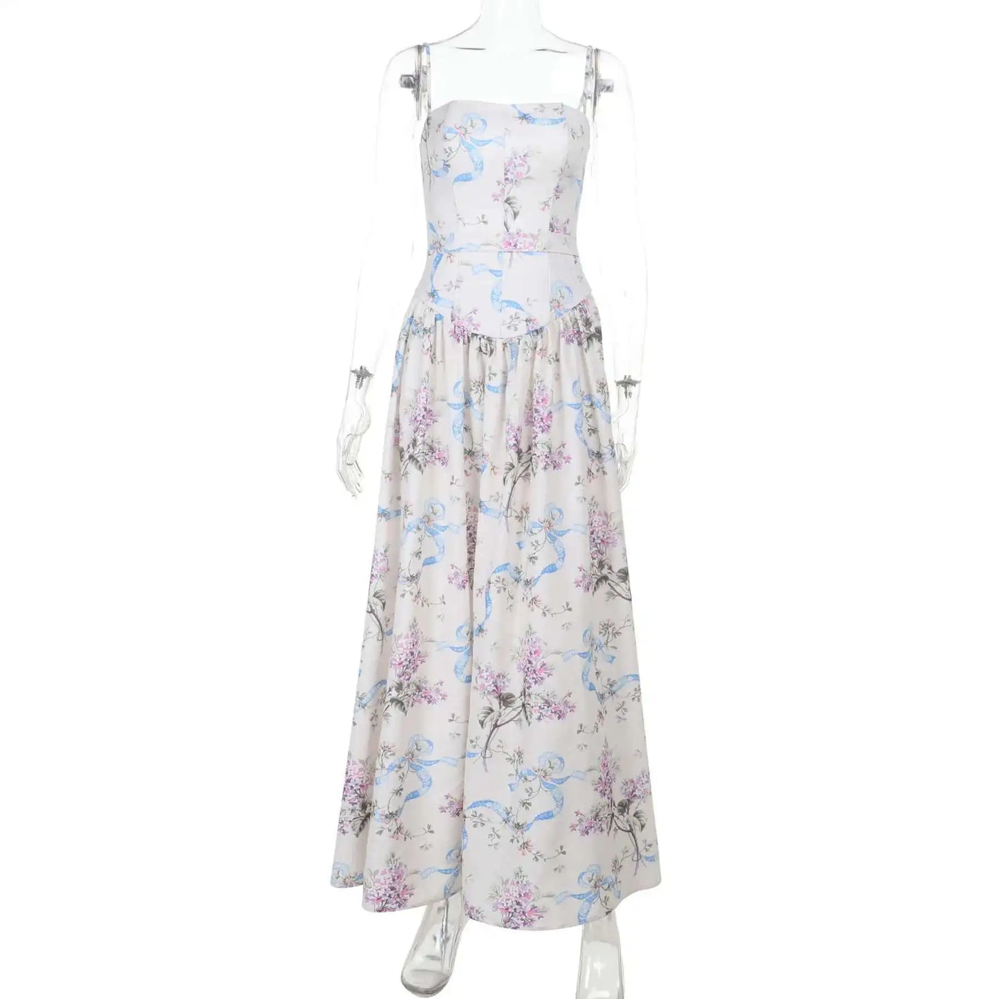 Floral Printed Sexy A-line Dress Women