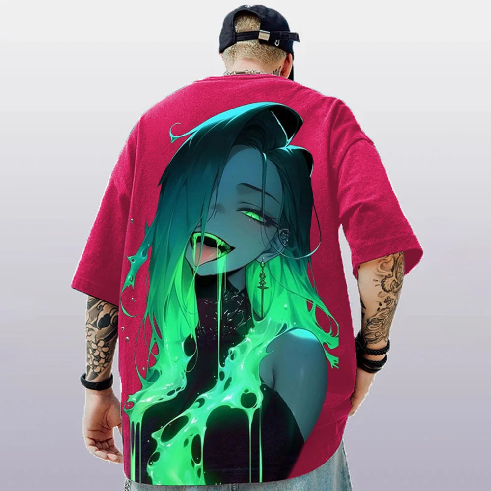 Oversized Hip hop Short Sleeve T-Shirt For Men