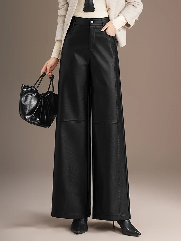Warm Splice Leather Pants