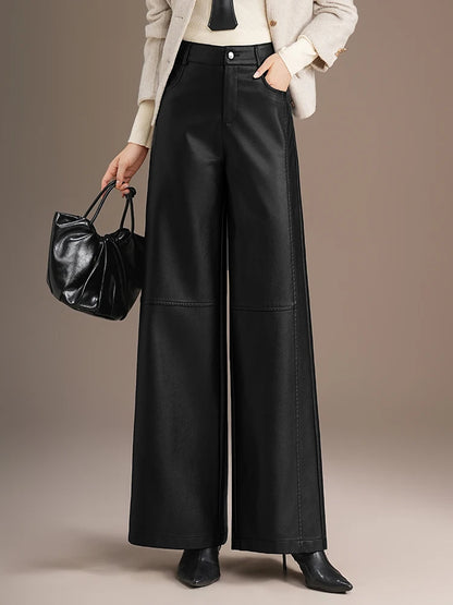 Warm Splice Leather Pants