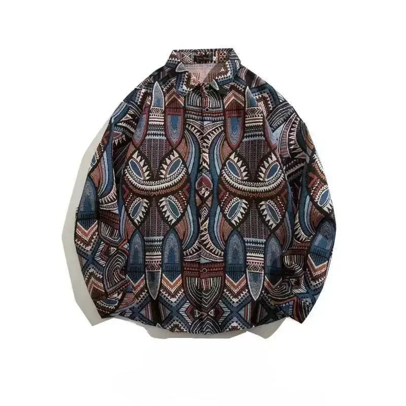 Cuban Vintage Men Loose-fit Shirt Jacket