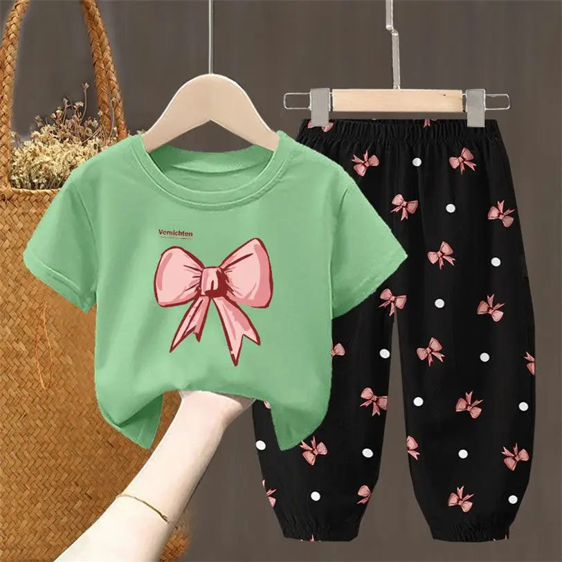 Toddler  T-shirt Top Pants 2Pcs Unisex