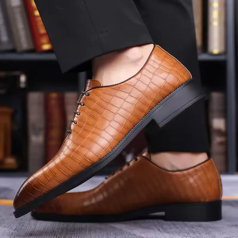 Retro Carved Lace-Up Brogue Oxford  Shoes