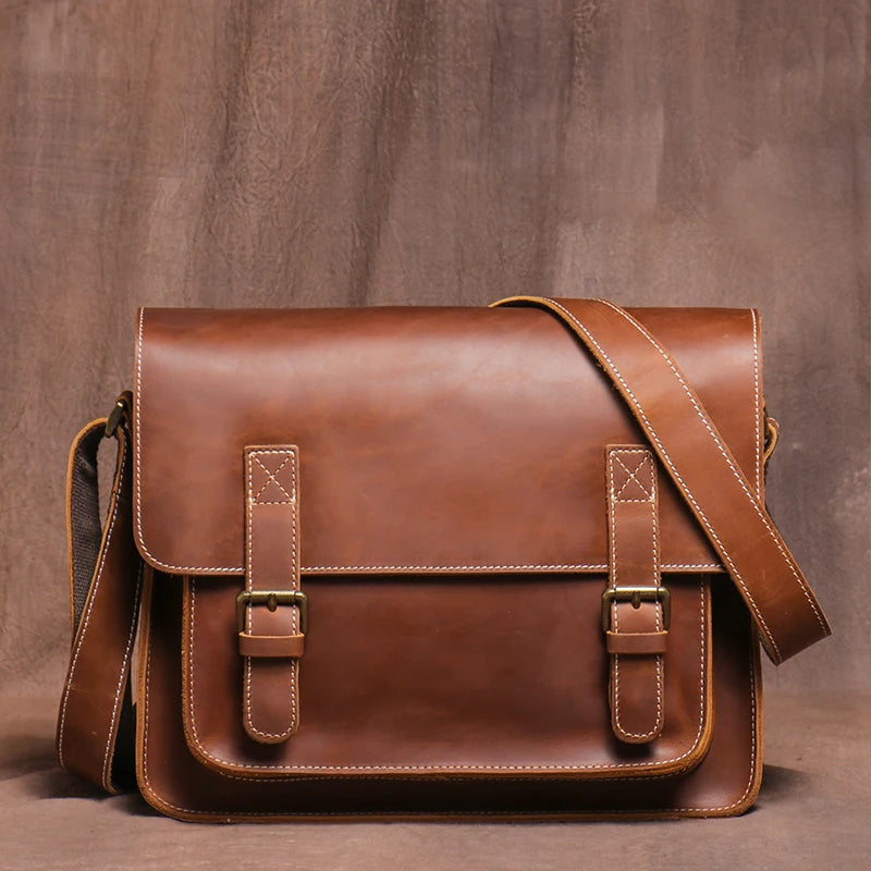 Retro Bag Crazy Horse Leather Bag Men's
