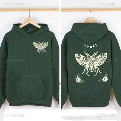 Lunar Moth Hoody Fairy core Hoodie for women
