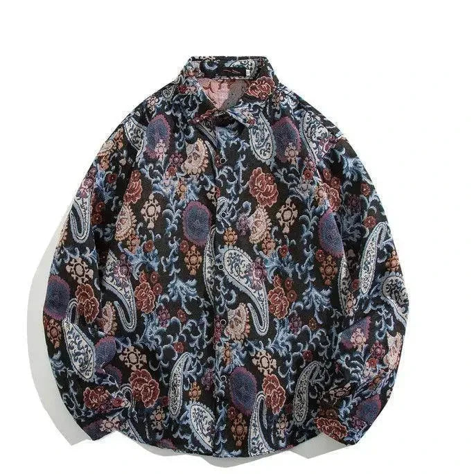 Cuban Vintage Men Loose-fit Shirt Jacket