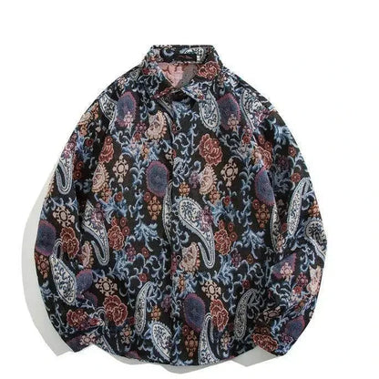 Cuban Vintage Men Loose-fit Shirt Jacket