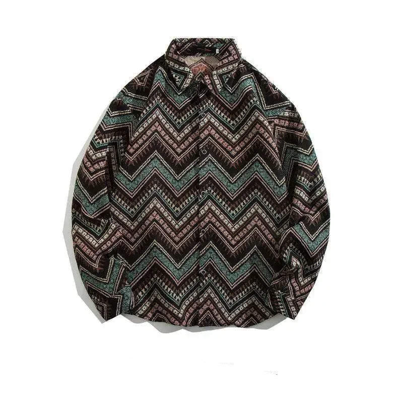 Cuban Vintage Men Loose-fit Shirt Jacket