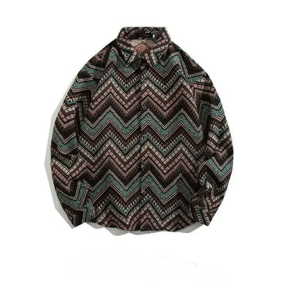 Cuban Vintage Men Loose-fit Shirt Jacket