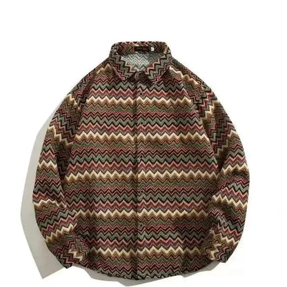Cuban Vintage Men Loose-fit Shirt Jacket
