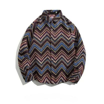 Cuban Vintage Men Loose-fit Shirt Jacket