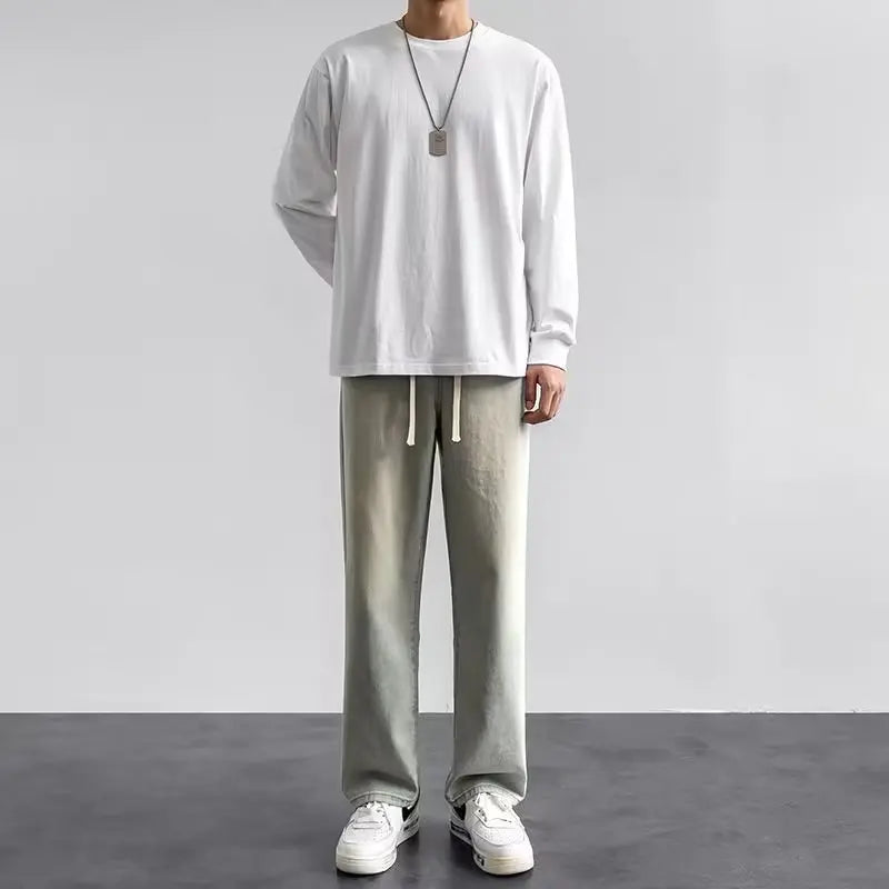 Men's Casual Long Jeans Classic Man Straight