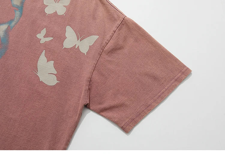 Shadow Butterfly Graphic T-Shirt Retro