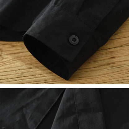 Spliced Square Collar Button Pocket Printed Shirt for Men