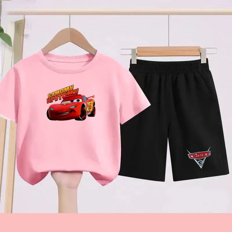 Disney Car Print T-shirt + shorts Toddler Clothes