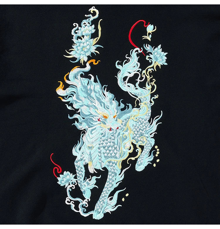 Dragon Embroidery Hoodies Unisex