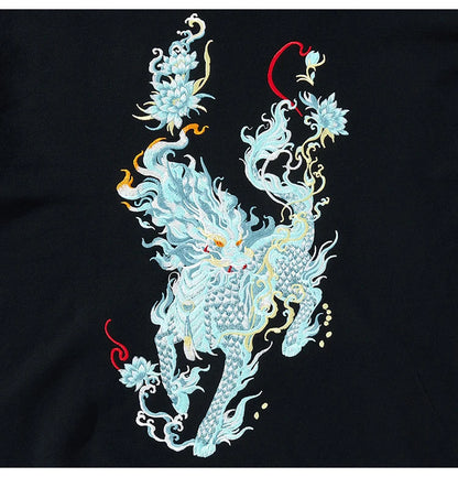 Dragon Embroidery Hoodies Unisex
