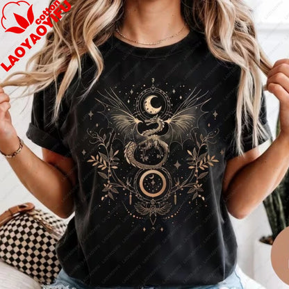 Celestial Dragon Moon Phase T-Shirt