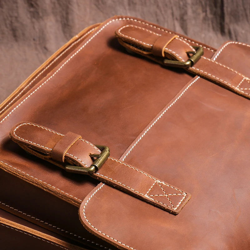Retro Bag Crazy Horse Leather Bag Men's