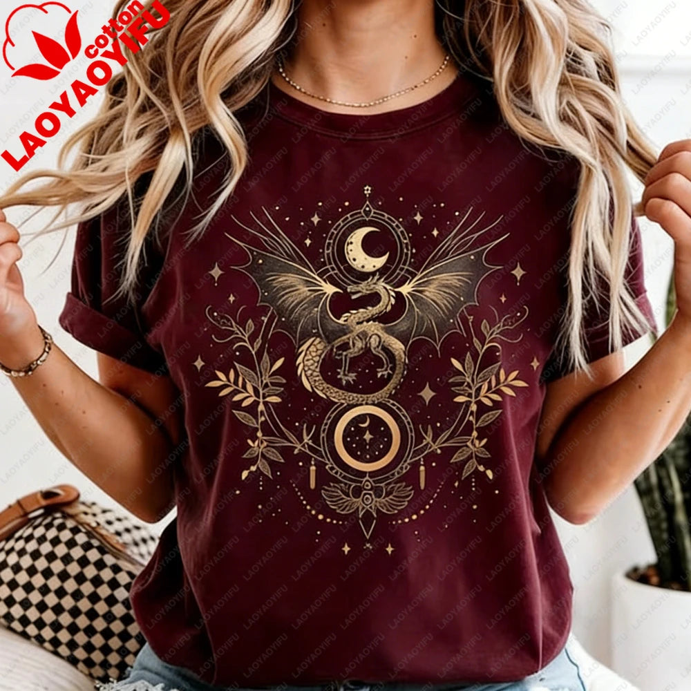 Celestial Dragon Moon Phase T-Shirt