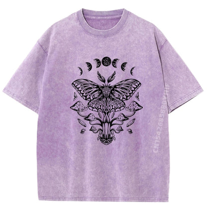 Mushroom Insect Occult Luna Gothic T-Shirt for Unisex