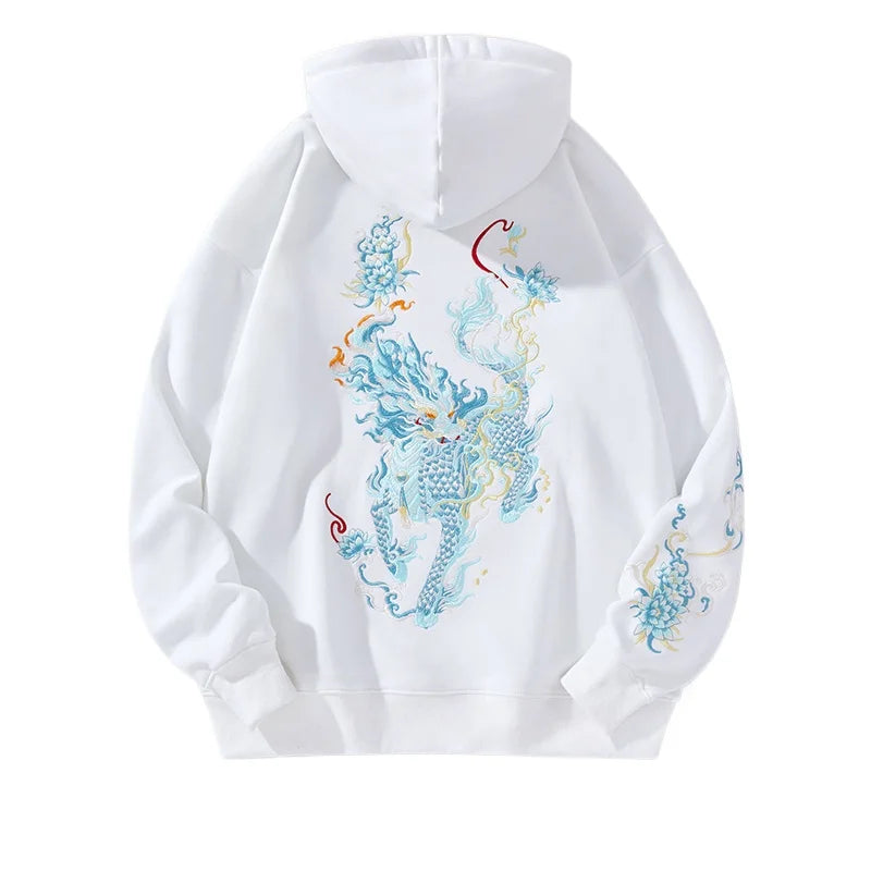 Dragon Embroidery Hoodies Unisex