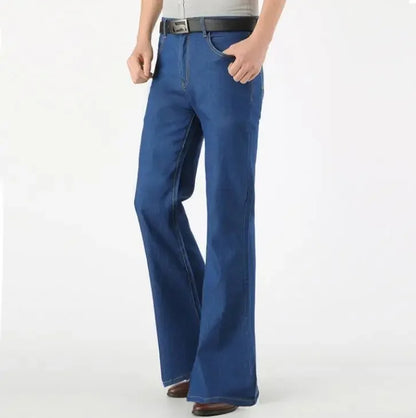Men Flared Thin Summer Nostalgic Vintage Denim