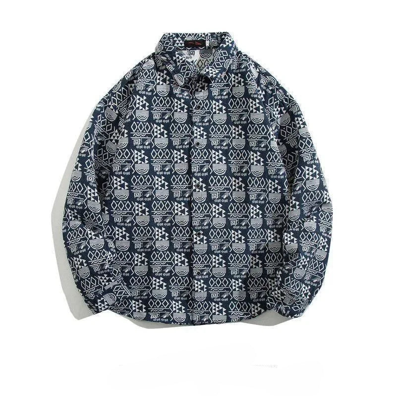 Cuban Vintage Men Loose-fit Shirt Jacket