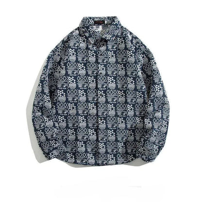 Cuban Vintage Men Loose-fit Shirt Jacket