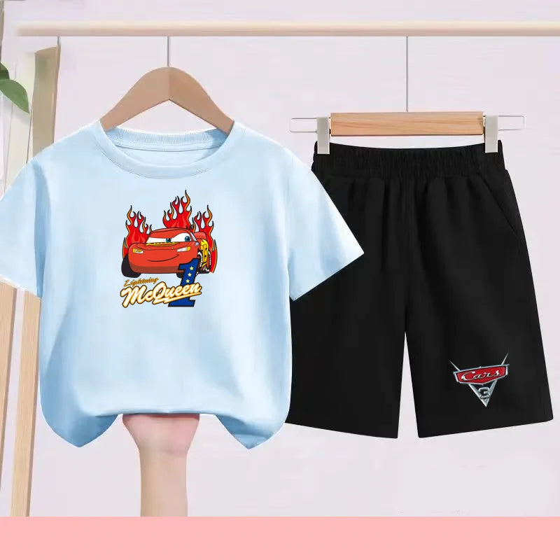 Disney Car Print T-shirt + shorts Toddler Clothes