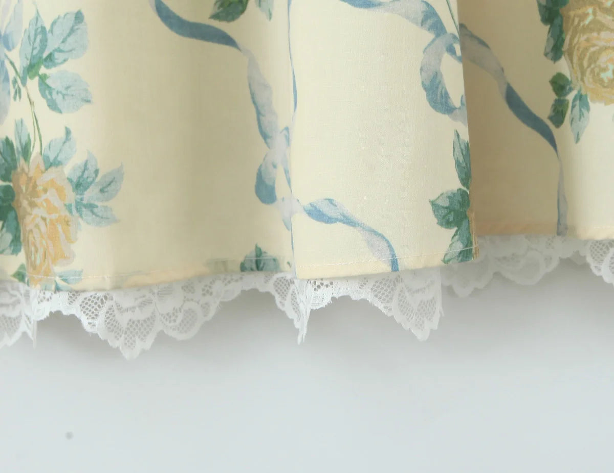 Floral Print Fishbone Waist Spaghetti Straps Dress