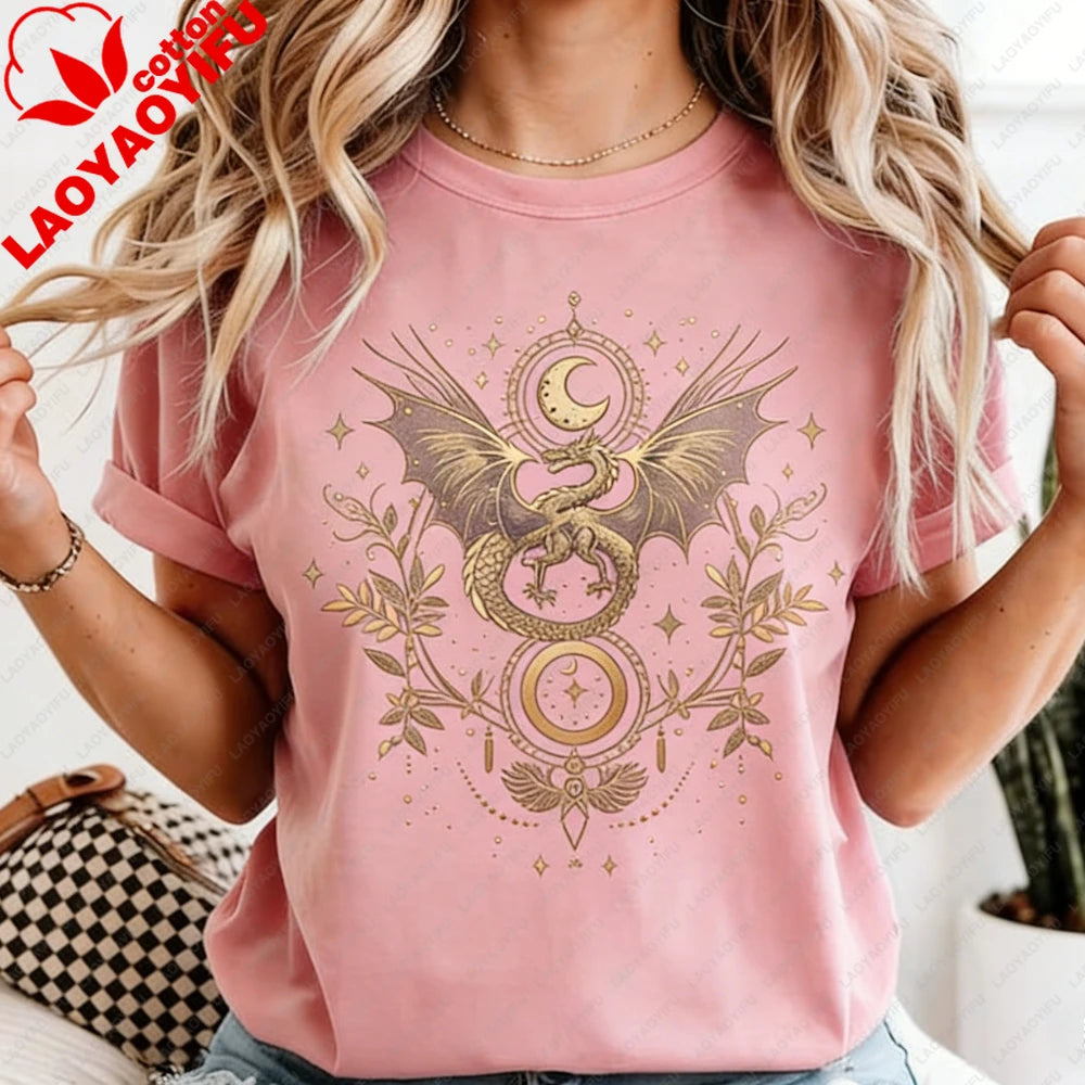 Celestial Dragon Moon Phase T-Shirt