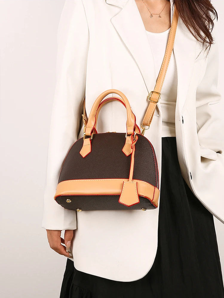 Vintage Leather Shell Bag