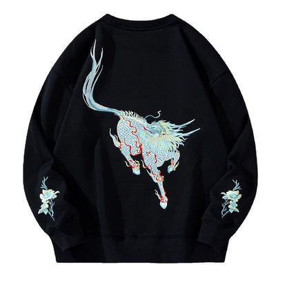Embroidery Hoodies Chinese Style Men