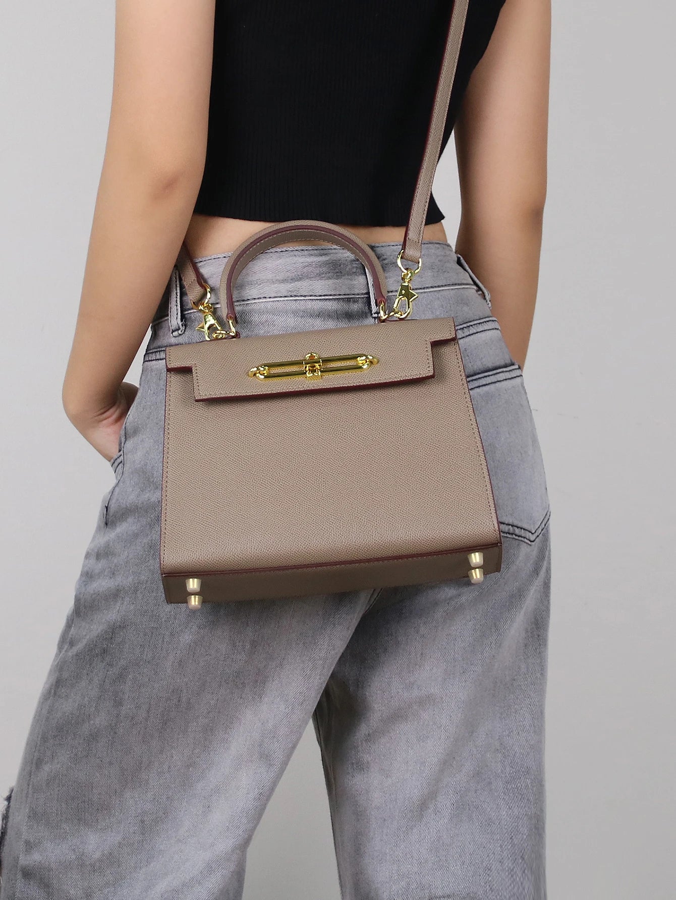 Temperament small bag palm print