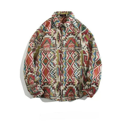 Cuban Vintage Men Loose-fit Shirt Jacket